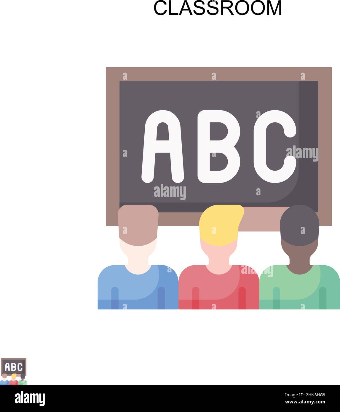 Classroom Simple vector icon. Illustration symbol design template for web mobile UI element. Stock Vector