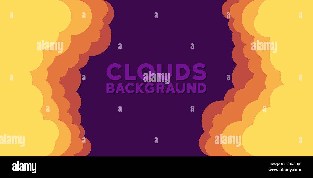 Clouds background banner. Clouds on the sky With place for your text ...