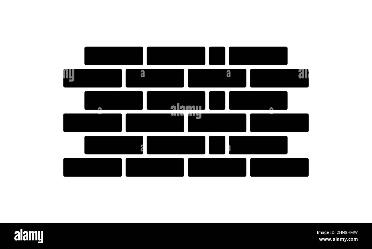 Brick wall icon. Construction concept. Vector on isolated white background. EPS 10. Stock Vector