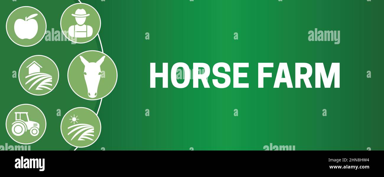 Horse Farm Illustration Background Stock Vector Image & Art - Alamy