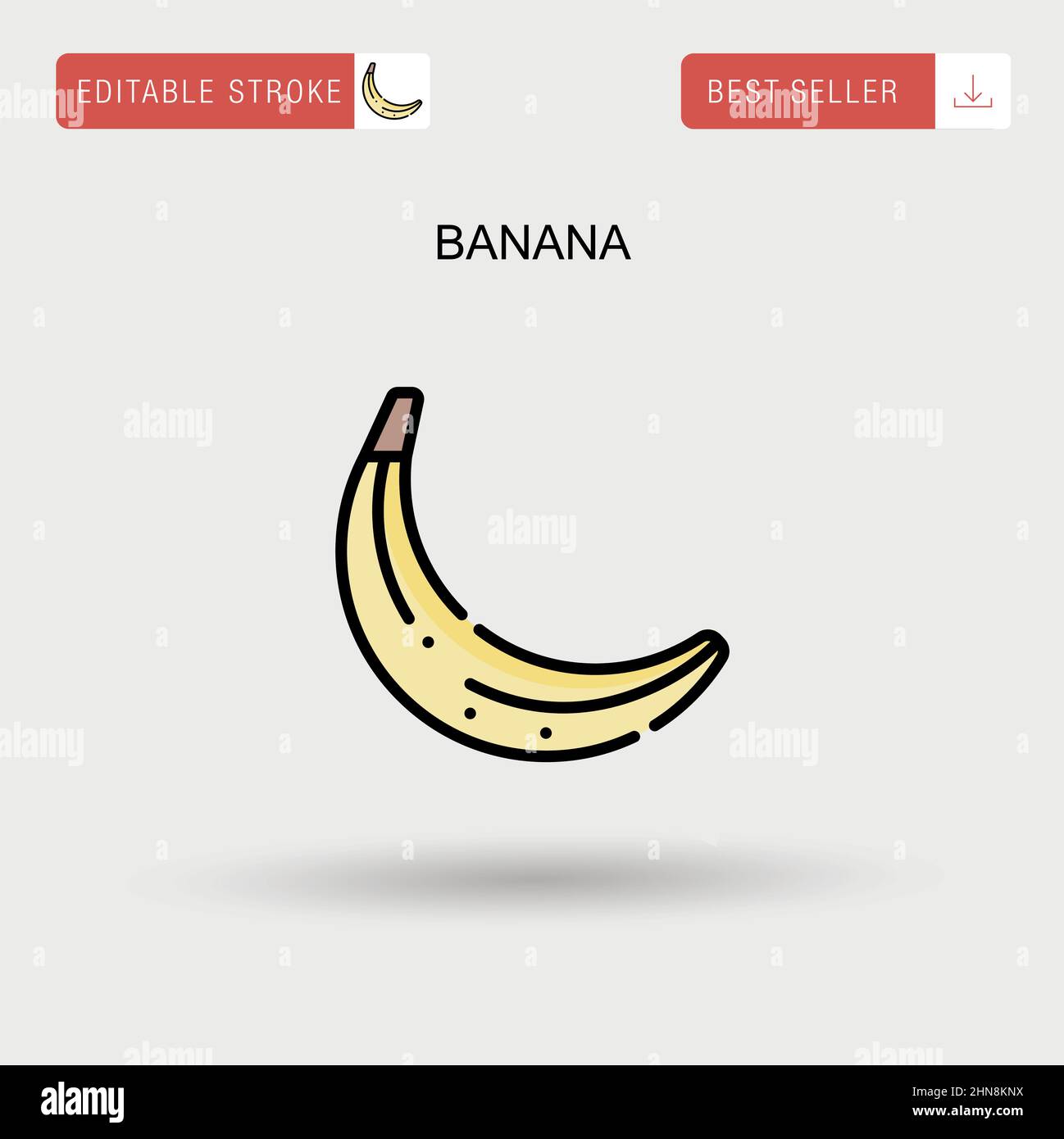 Banana Simple vector icon Stock Vector Image & Art - Alamy