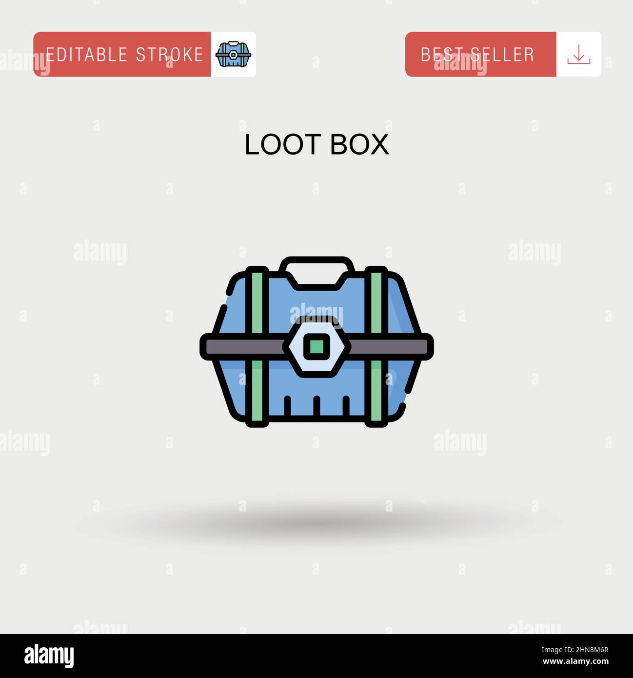 Loot box Simple vector icon. Stock Vector