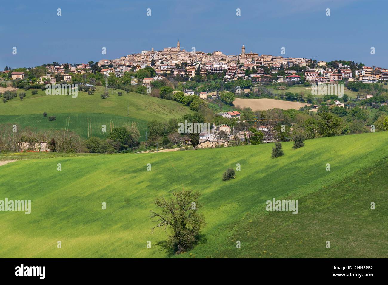 View of Corridonia, Corridonia, Marche, Italy, Europe Stock Photo