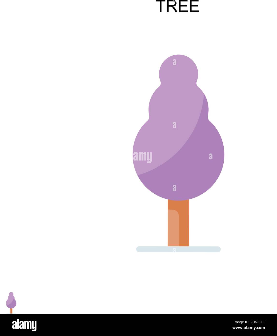 Tree Simple vector icon. Illustration symbol design template for web ...