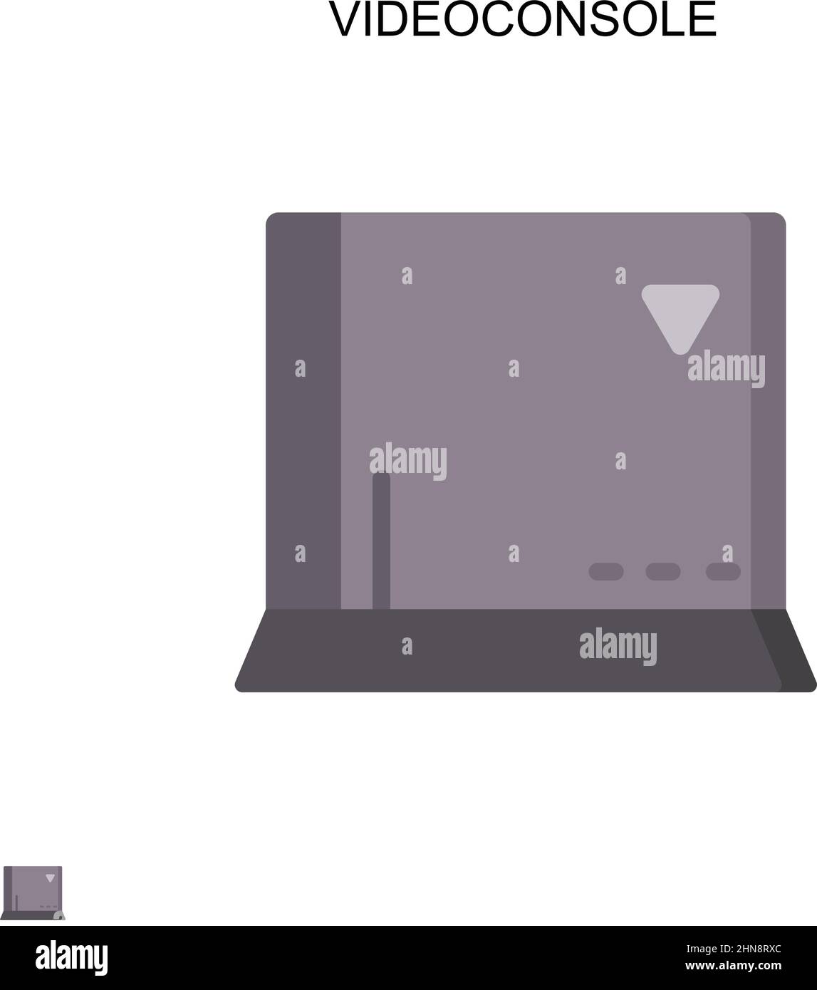 Videoconsole Simple vector icon. Illustration symbol design template for web mobile UI element. Stock Vector