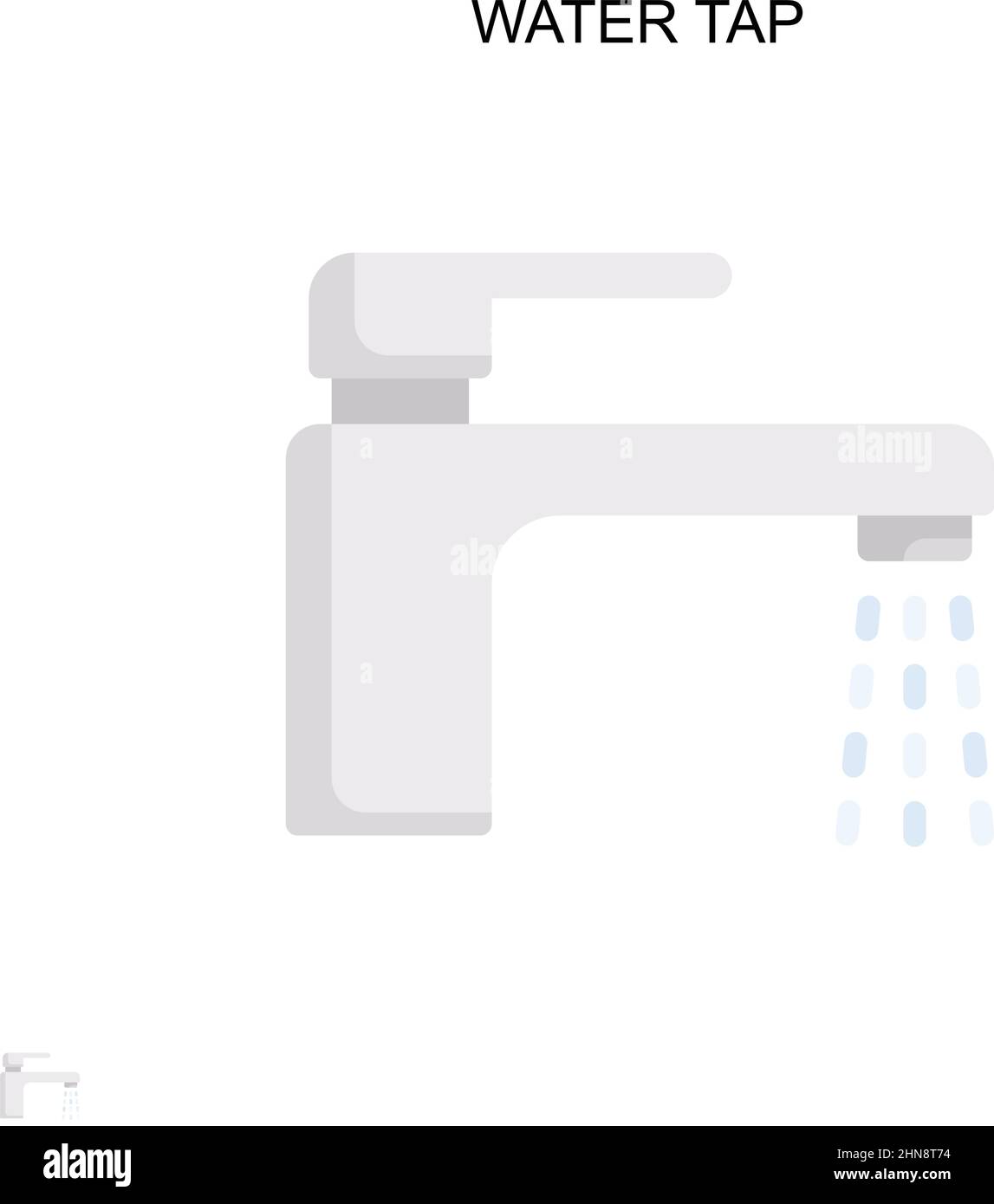 Water tap Simple vector icon. Illustration symbol design template for web mobile UI element. Stock Vector