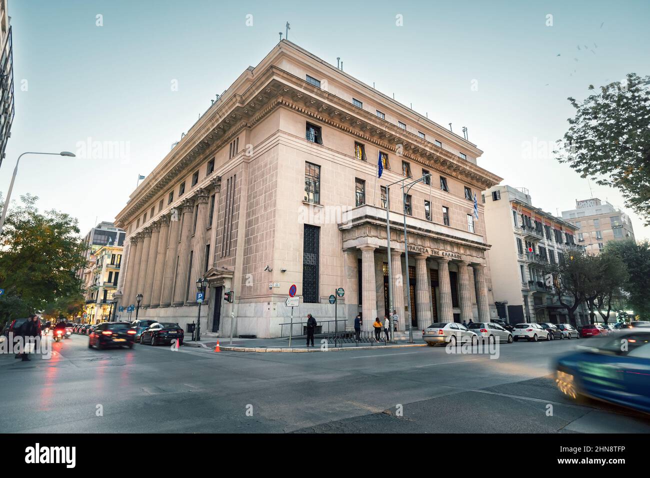 21 October 2021, Thessaloniki, Greece National Bank of Greece is built