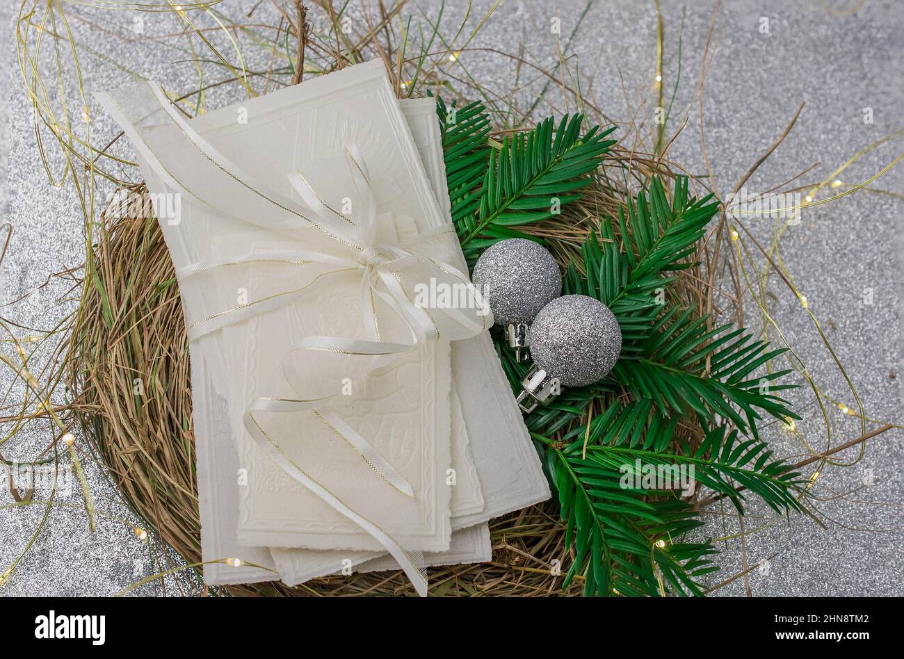 East Europe traditional Christmas wafer Stock Photo