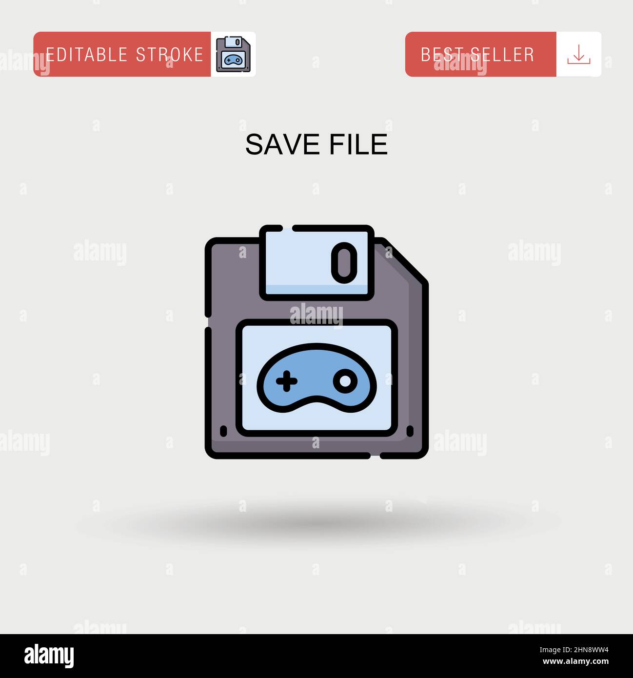 Save file Simple vector icon. Stock Vector