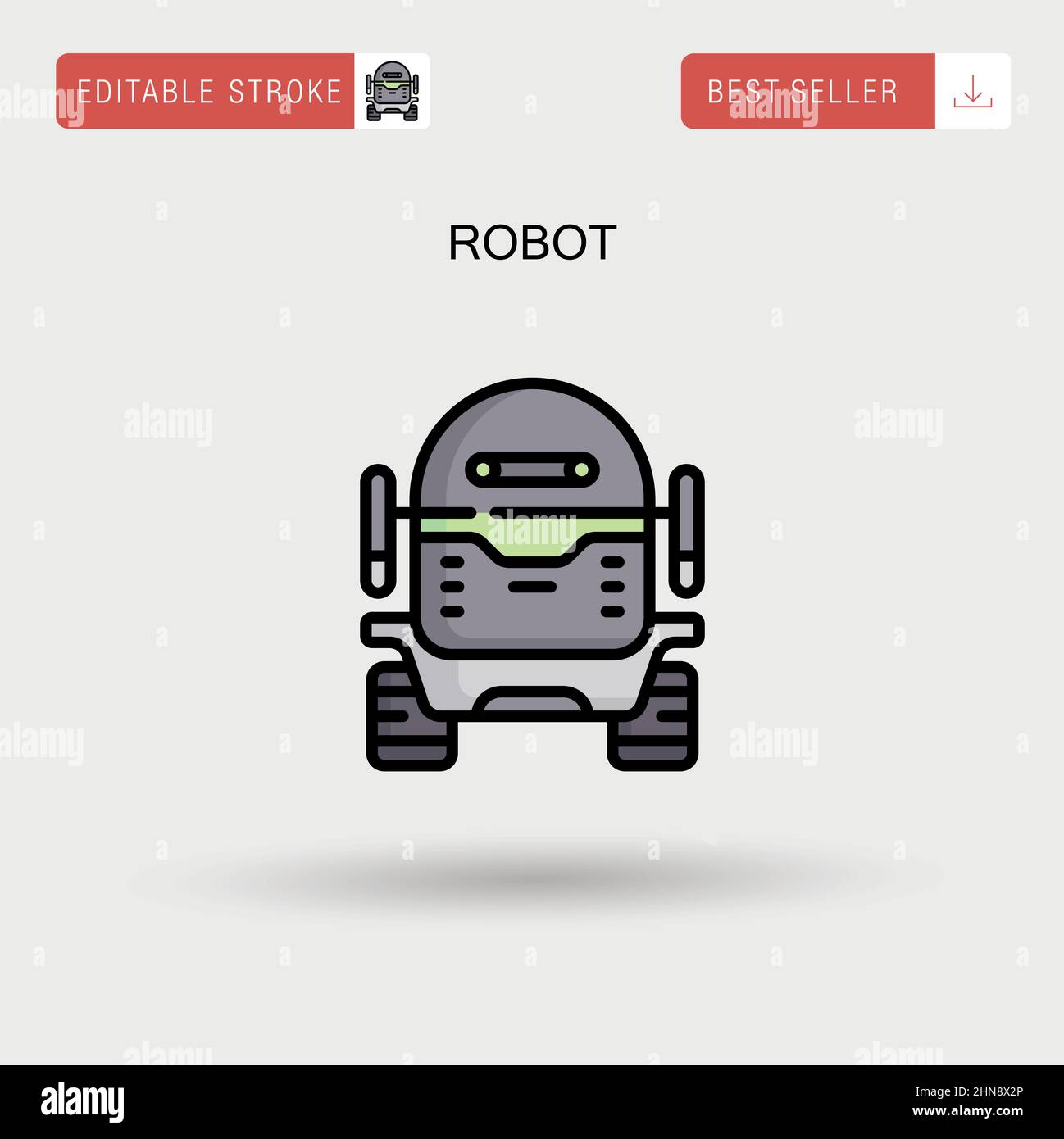 Robot Simple vector icon Stock Vector Image & Art - Alamy