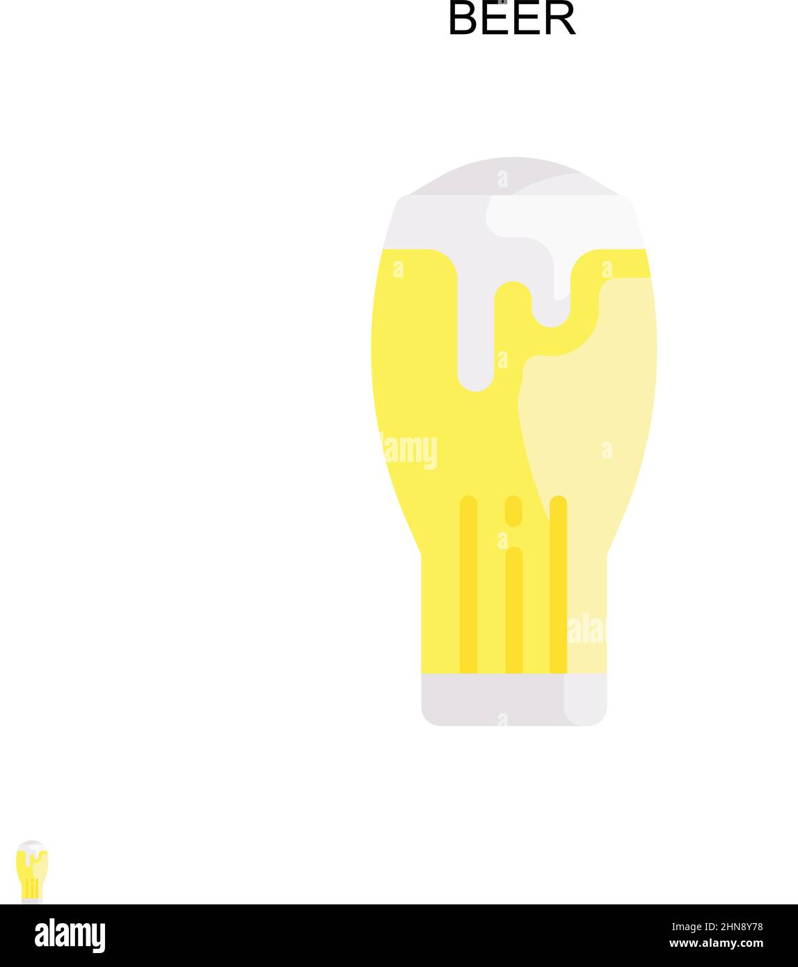 Beer Simple vector icon. Illustration symbol design template for web ...