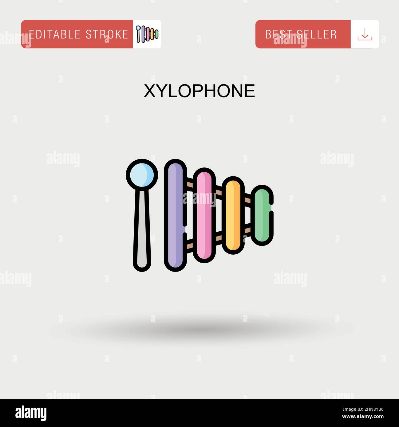 Xylophone Simple vector icon Stock Vector Image & Art Alamy