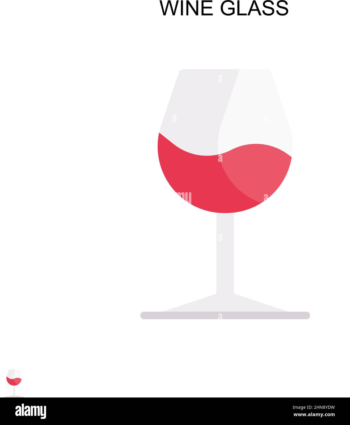 Wine glass Simple vector icon. Illustration symbol design template for