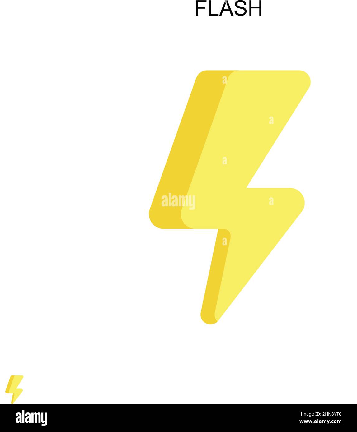 Flash Simple vector icon. Illustration symbol design template for web mobile UI element. Stock Vector