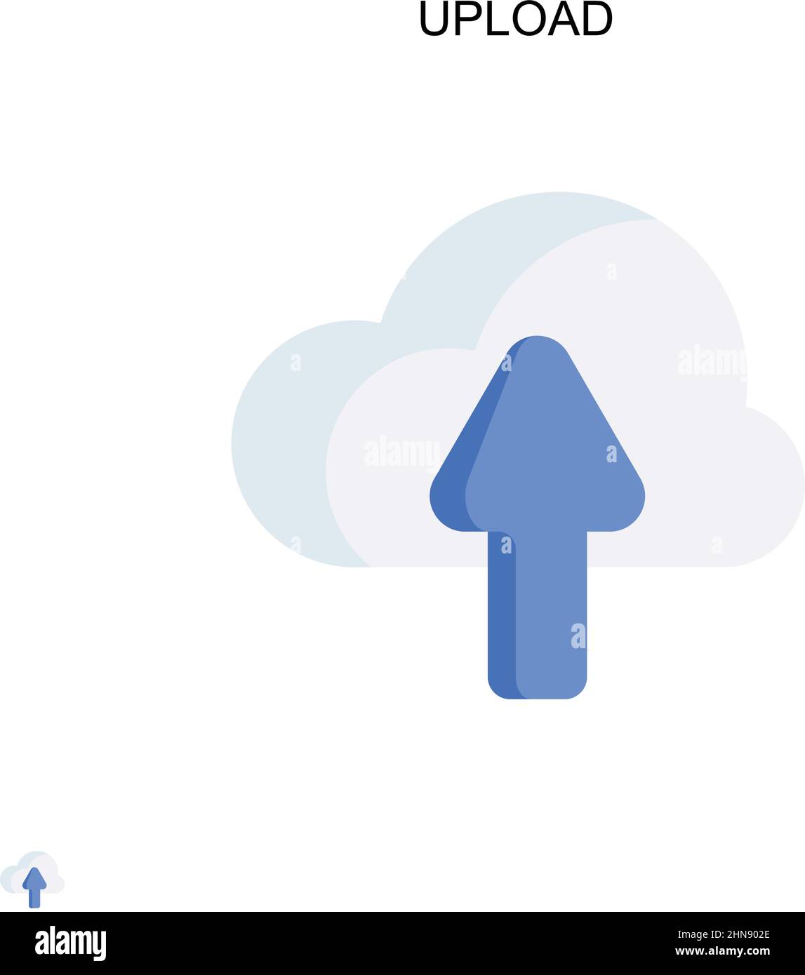 Upload Simple vector icon. Illustration symbol design template for web mobile UI element. Stock Vector