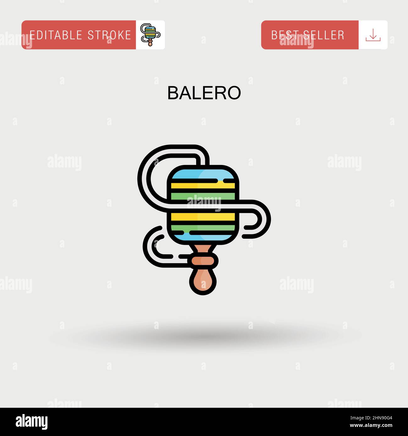 Balero Simple vector icon. Stock Vector
