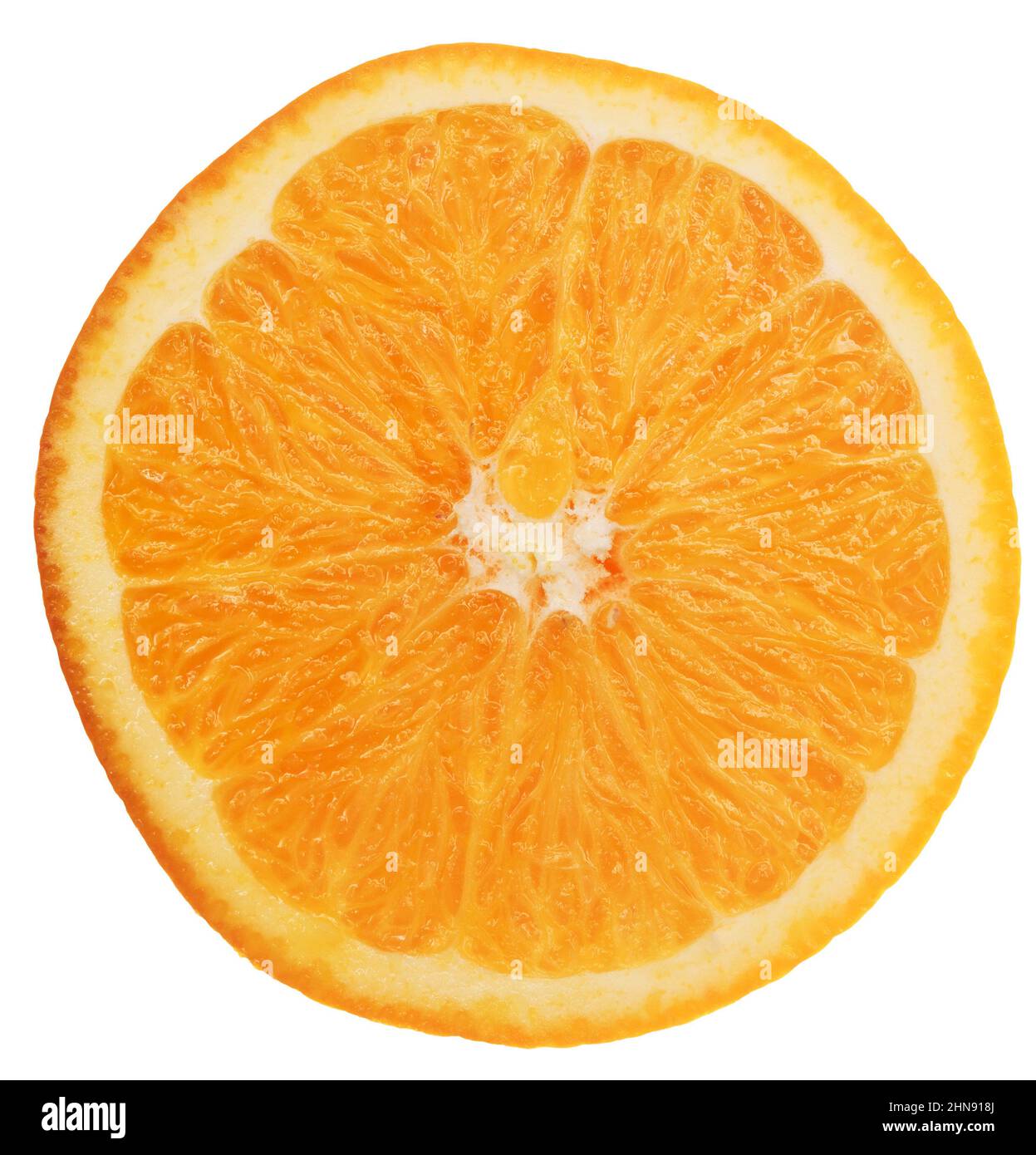 Orange slice isolated on white background Stock Photo - Alamy