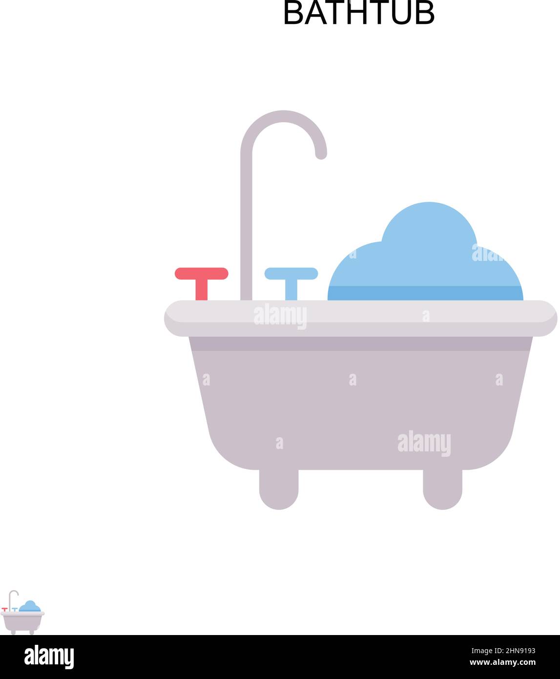 Bathtub Simple vector icon. Illustration symbol design template for web ...