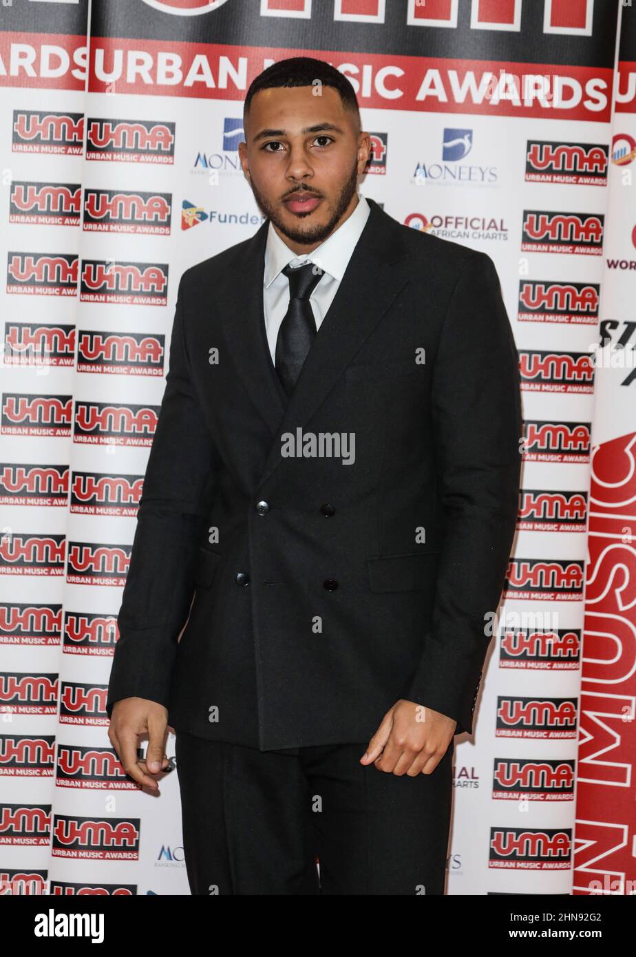 London, UK. 14th Feb, 2022. Aaron Simpson attends the Urban Music ...