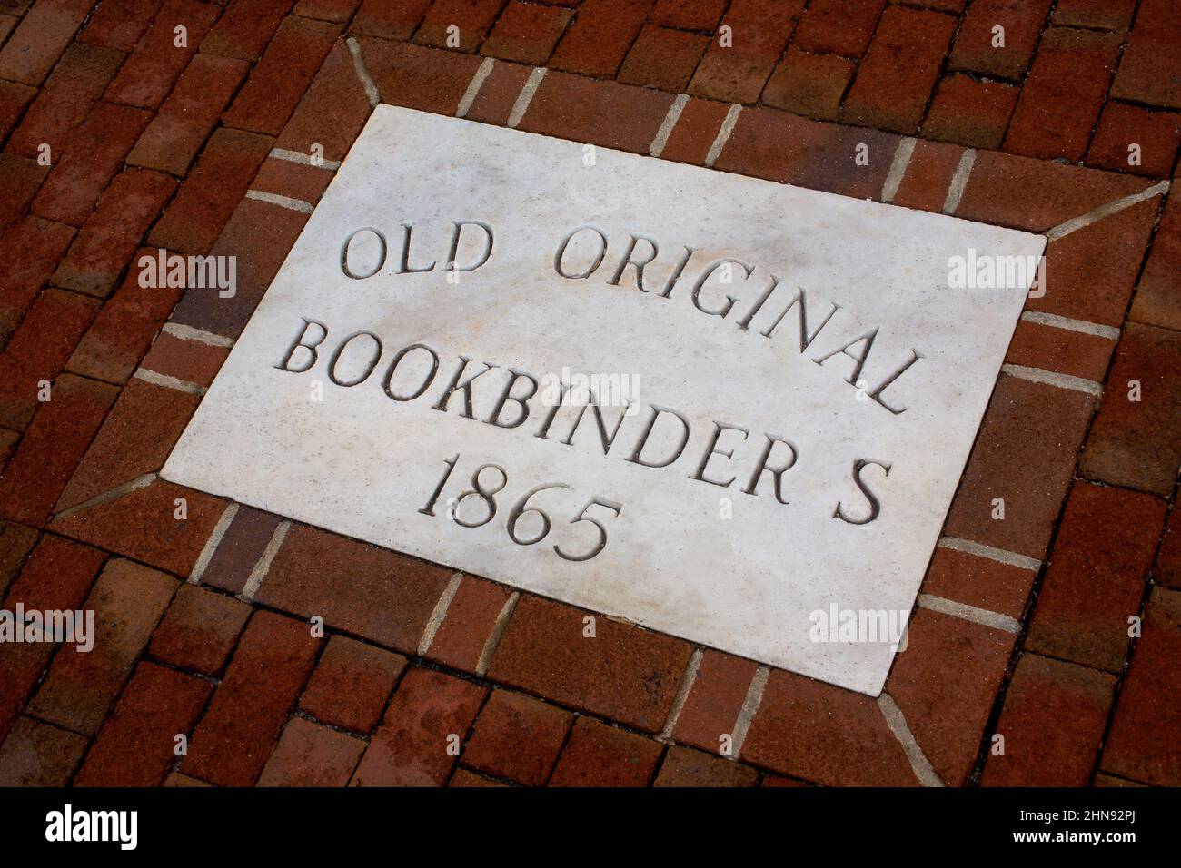 The Old Original Bookbinder's building, an historic seafood restaurant