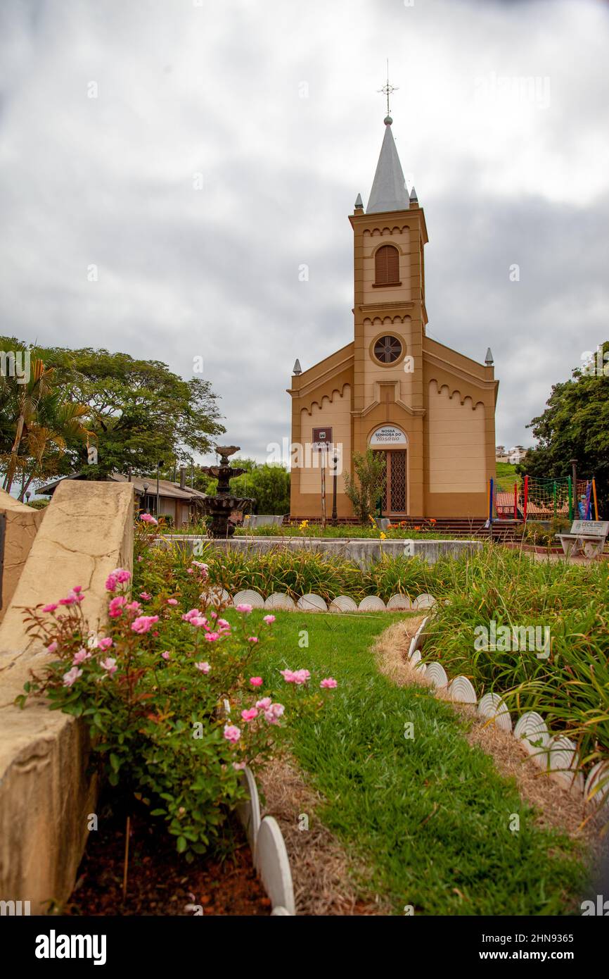 Rosario church in Monte Siao Stock Photo