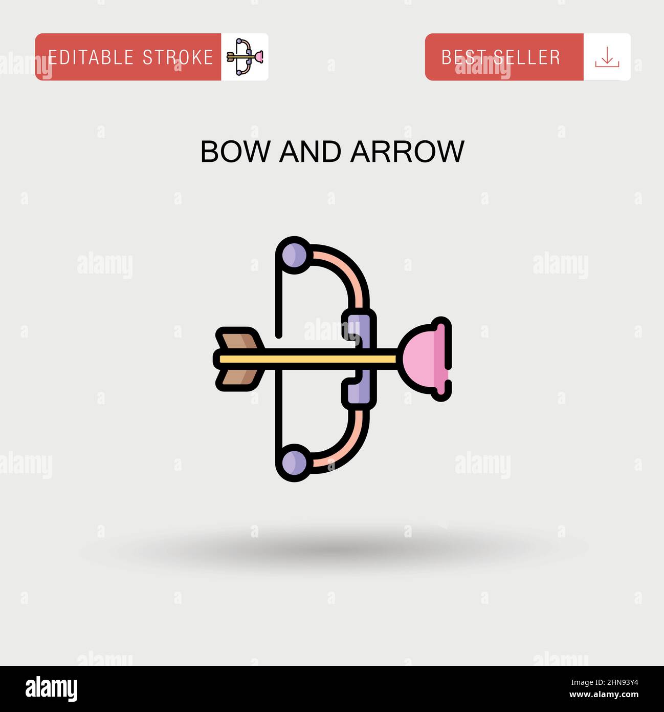 Bow and arrow Simple vector icon Stock Vector Image & Art - Alamy