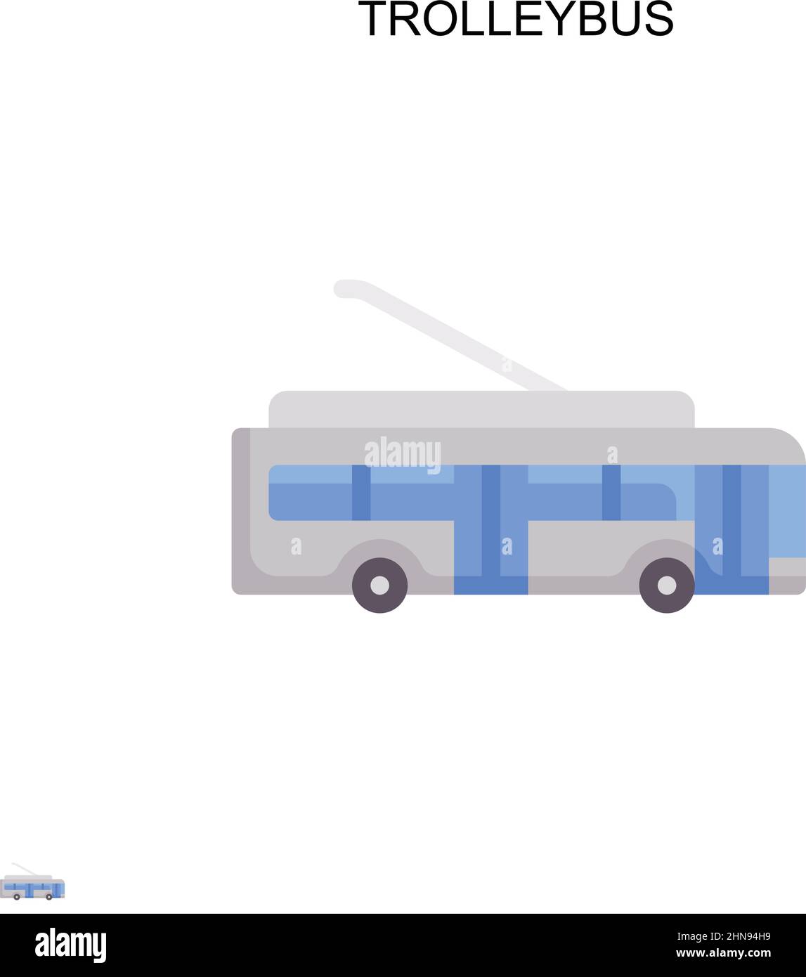 Trolleybus Simple vector icon. Illustration symbol design template for ...