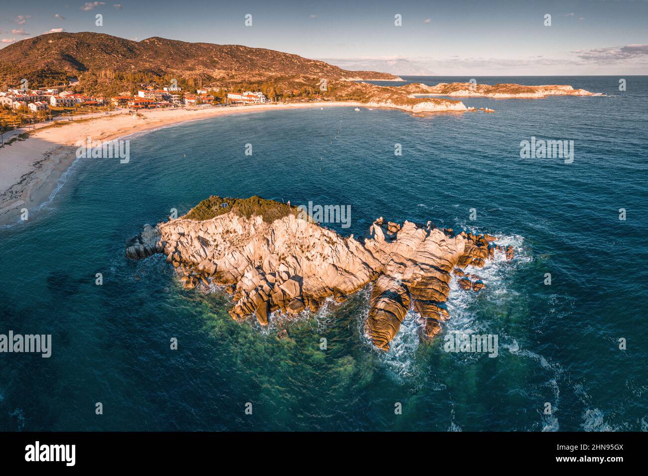 Panoramic aerial view of one of the most iconic and popular beaches in ...