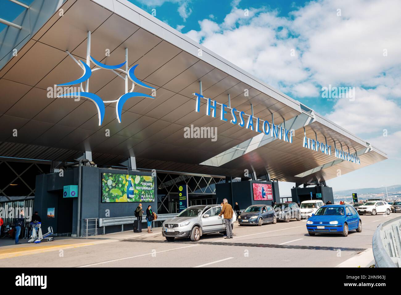 27 October 2021, Thessaloniki, Greece The airport terminal of