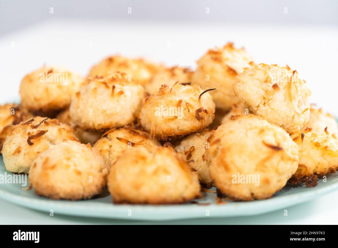 Homemade coconut cookies with coconut flakes Stock Photo Alamy