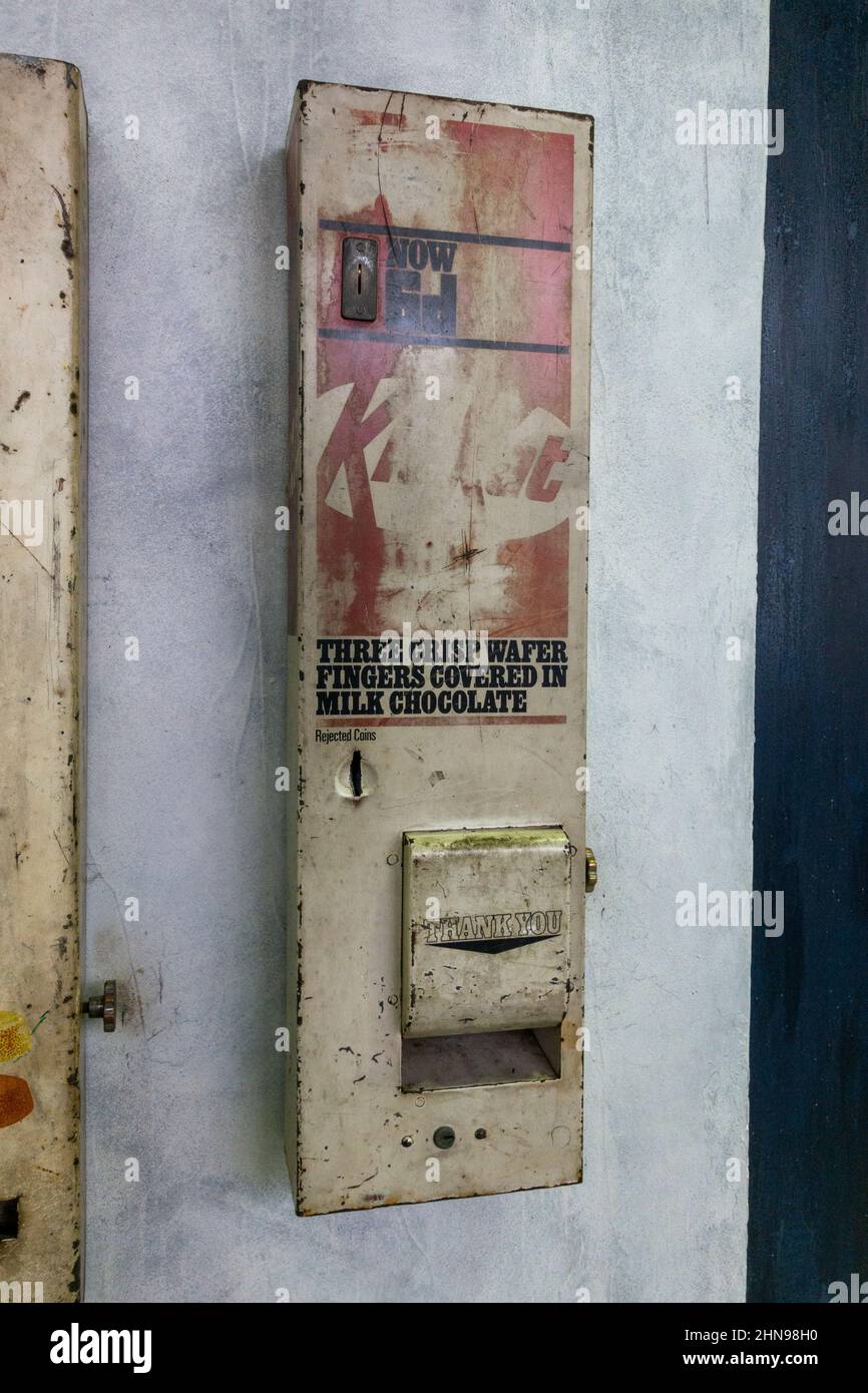 A vintage KitKat vending machine (1950s) in the Streetlife Museum