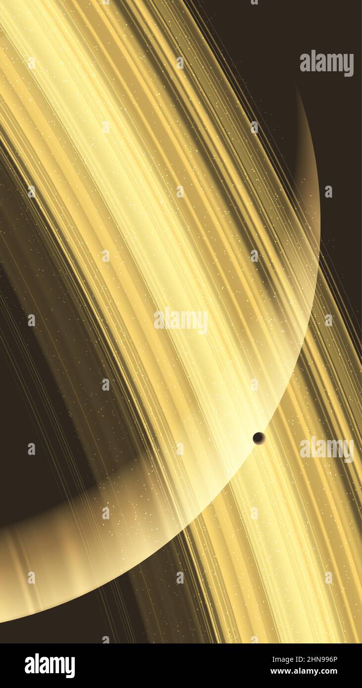 Science fiction vector illustration of a giant ring with an