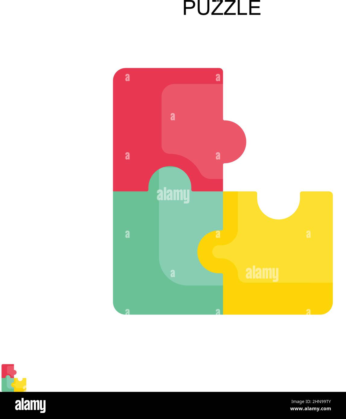 Puzzle Simple vector icon. Illustration symbol design template for web ...