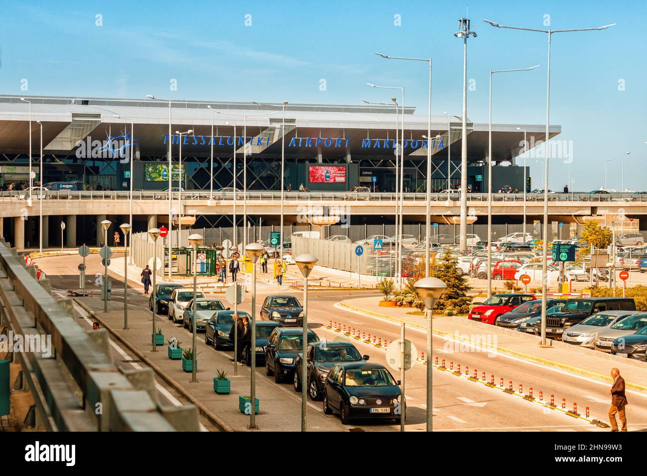 27 October 2021, Thessaloniki, Greece The airport terminal of