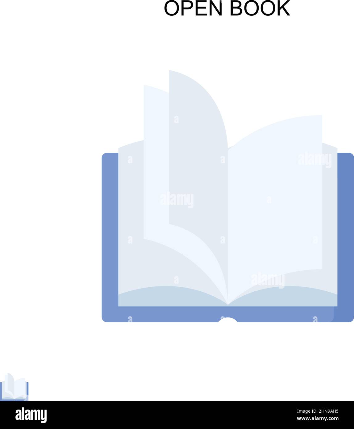 Open book Simple vector icon. Illustration symbol design template for ...