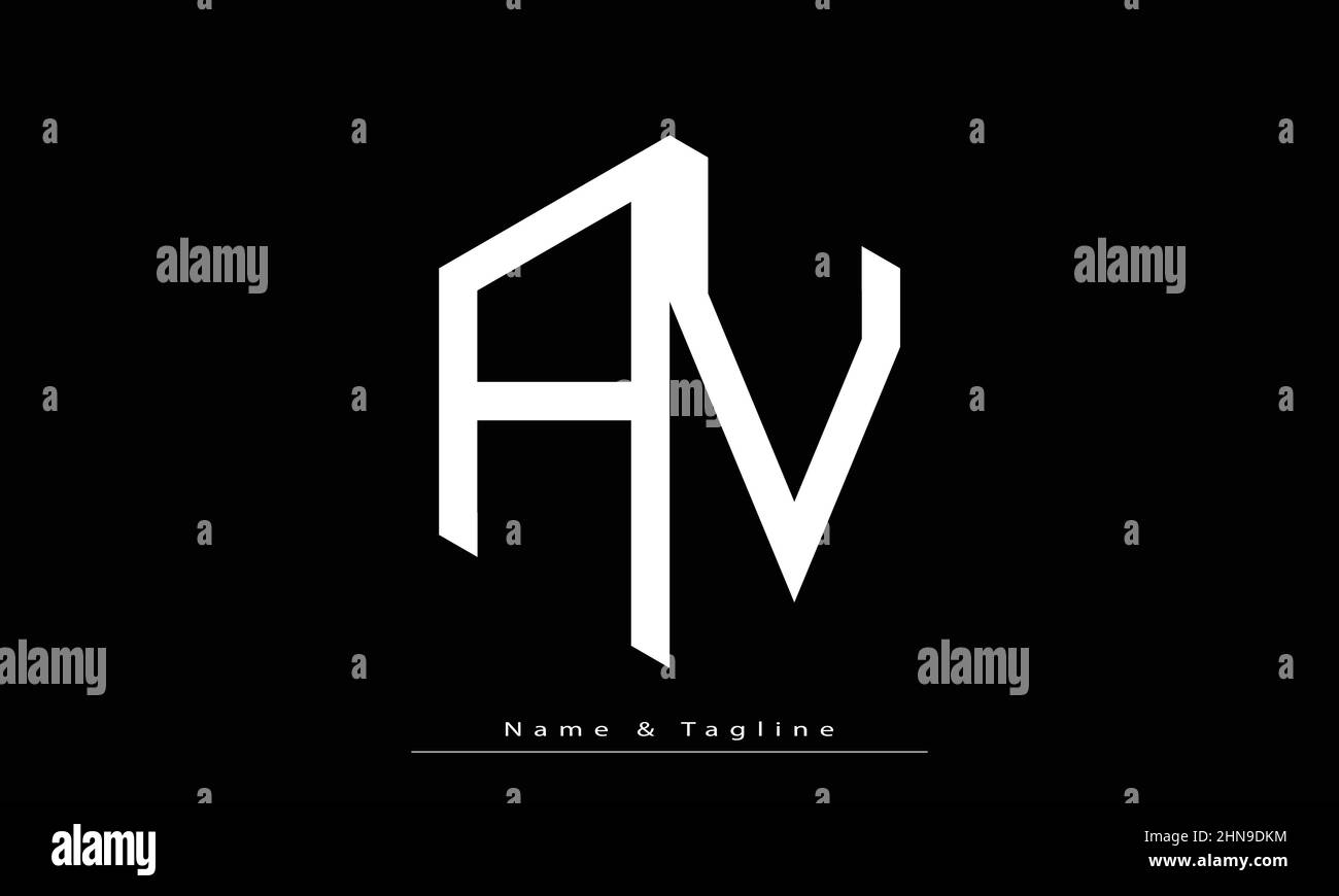Alphabet letters Initials Monogram logo AV, VA Stock Vector