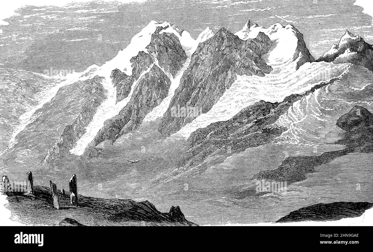 Die Ortlerspitze Ortlergruppe S dtirol Italien Um 1880 The Ortler 