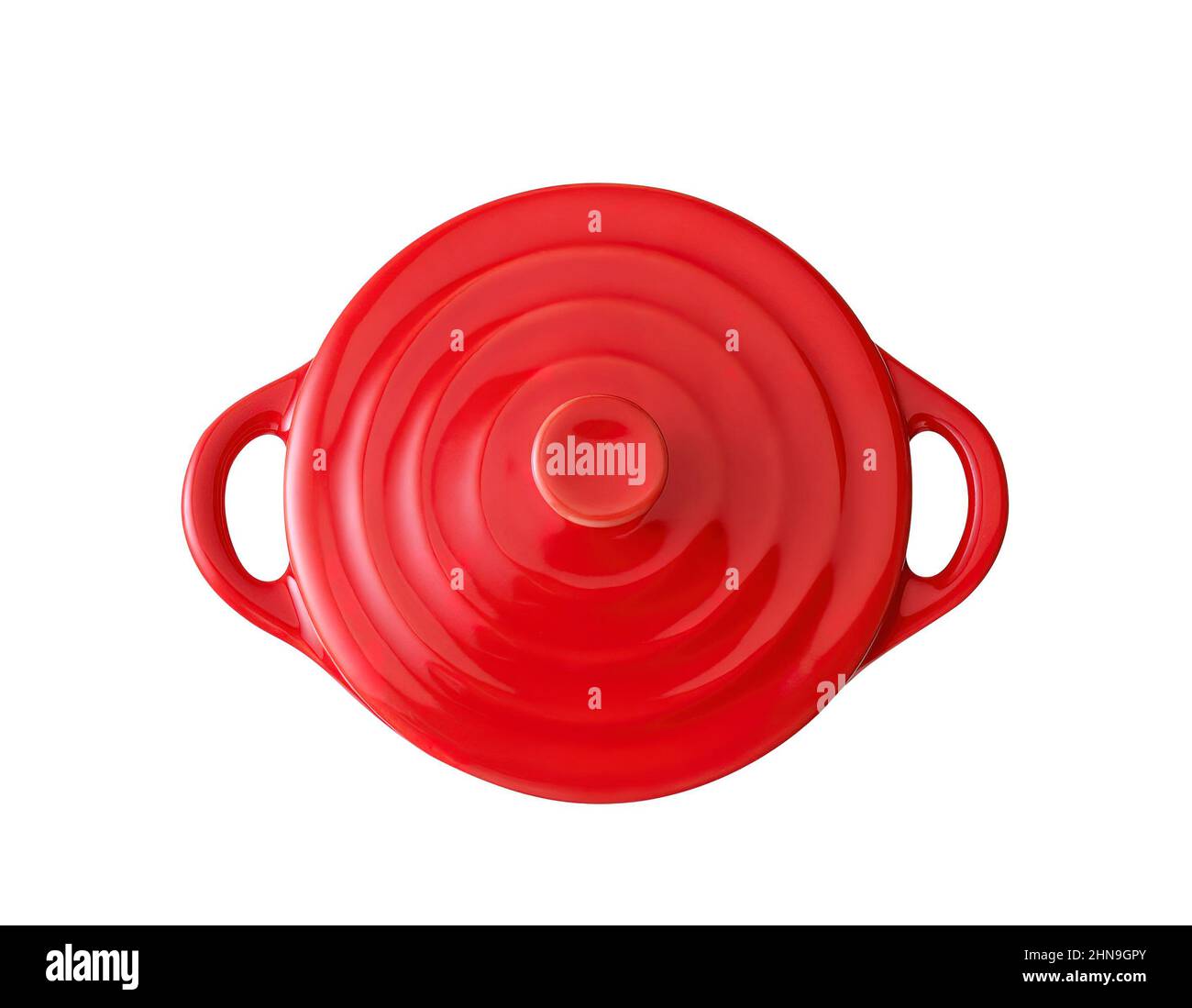 red cast iron enamel frying pan. Dutch oven, isolated on white Stock Photo Alamy