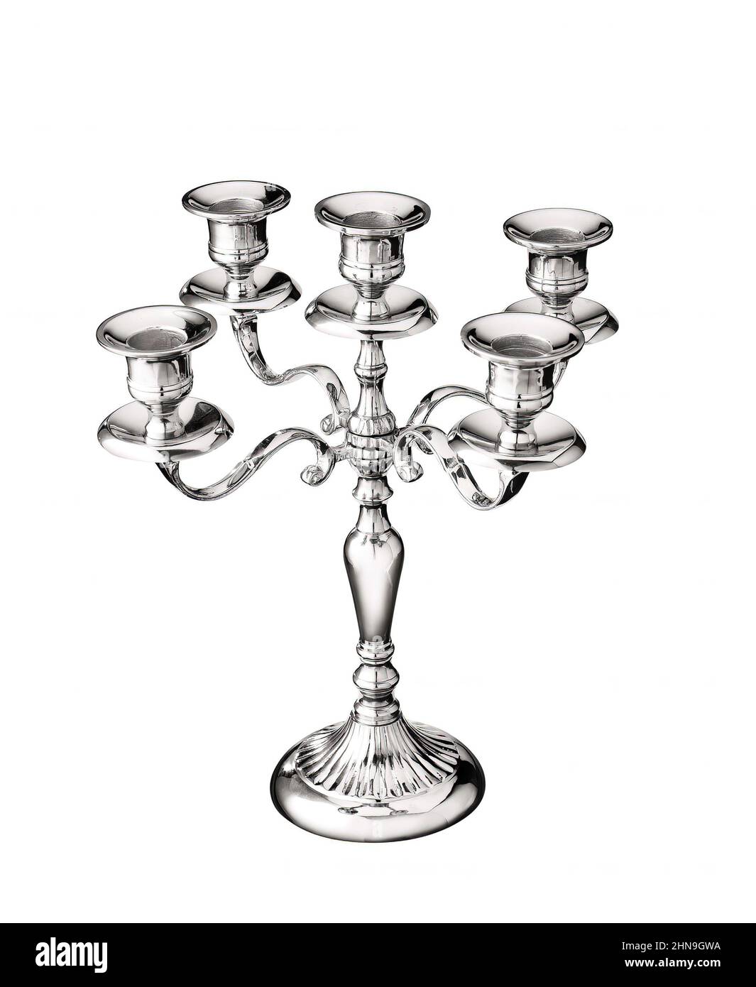 silver candle holder isolated on white Stock Photo Alamy