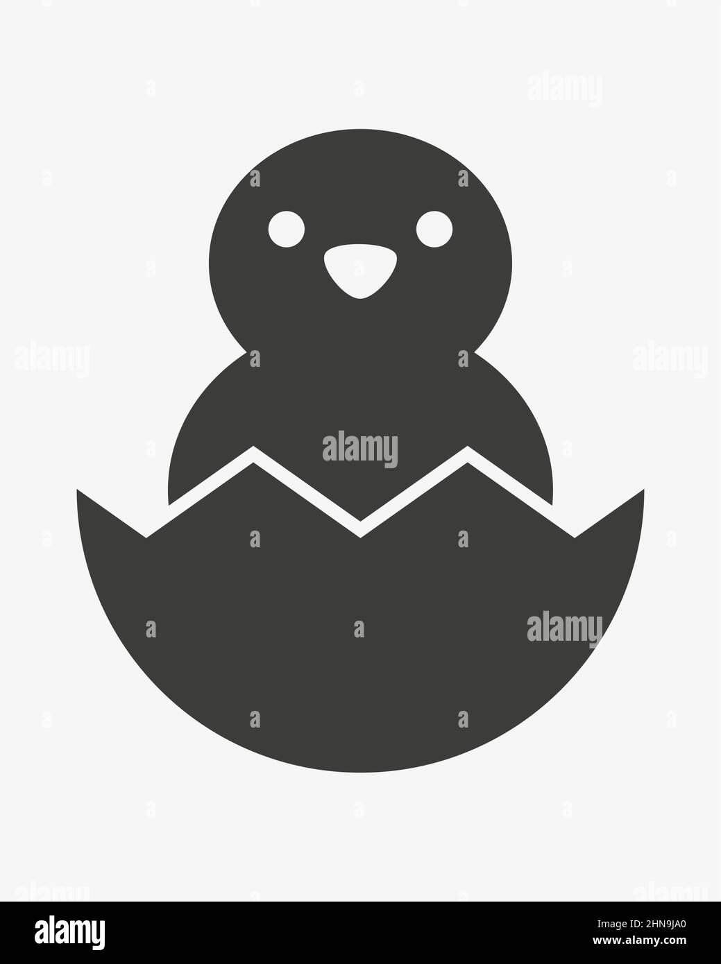 Chick In Egg Vector Icon Easter Symbol Stock Vector Image And Art Alamy