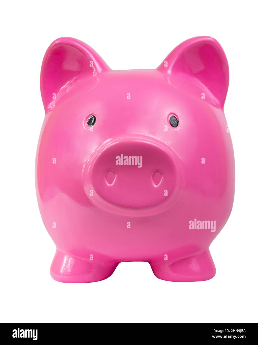 Pink piggy bank isolated on the white background Stock Photo - Alamy