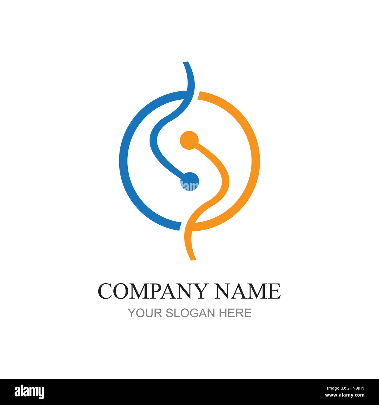 technology logo design vector Stock Vector
