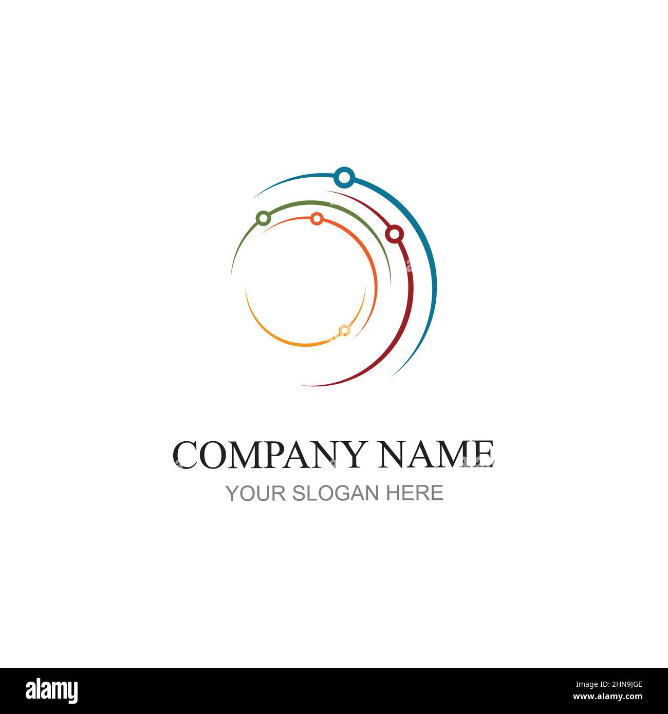 technology logo design vector Stock Vector