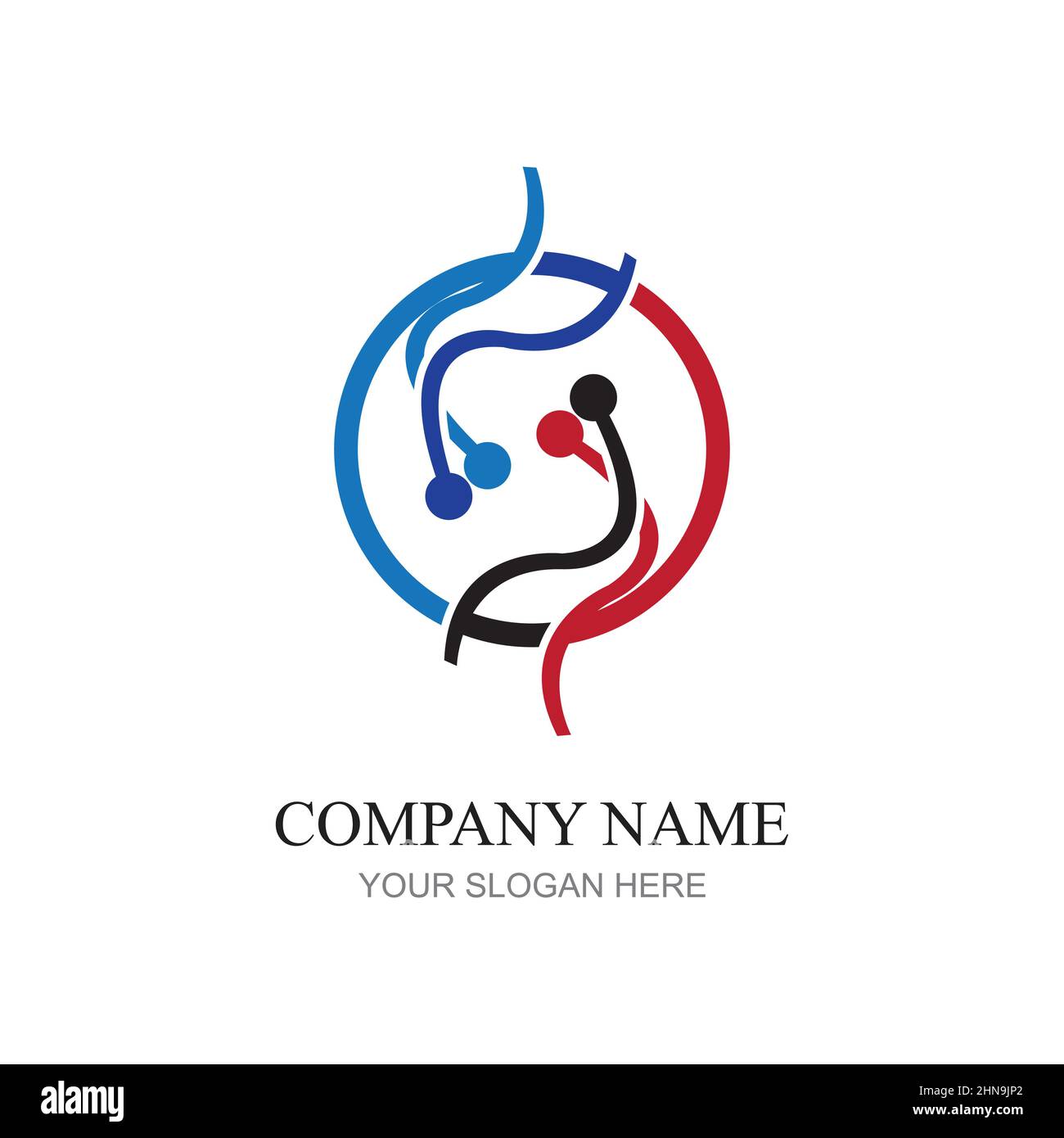 technology logo design vector Stock Vector