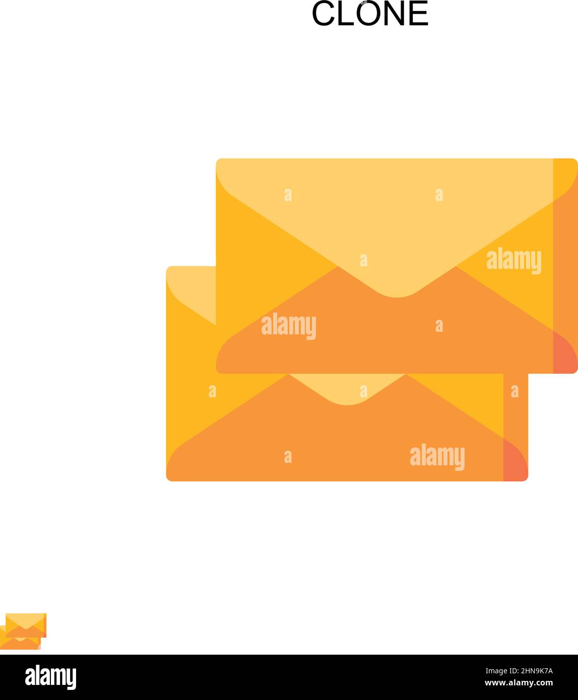 Clone Simple vector icon. Illustration symbol design template for web mobile UI element. Stock Vector