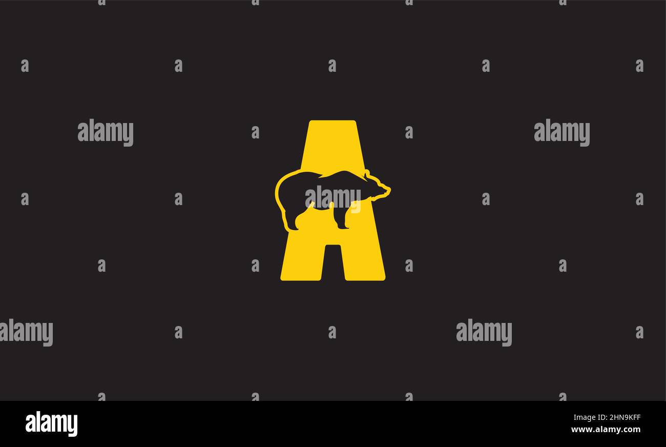 letter A negative space icon initial icon design and illustration Stock ...