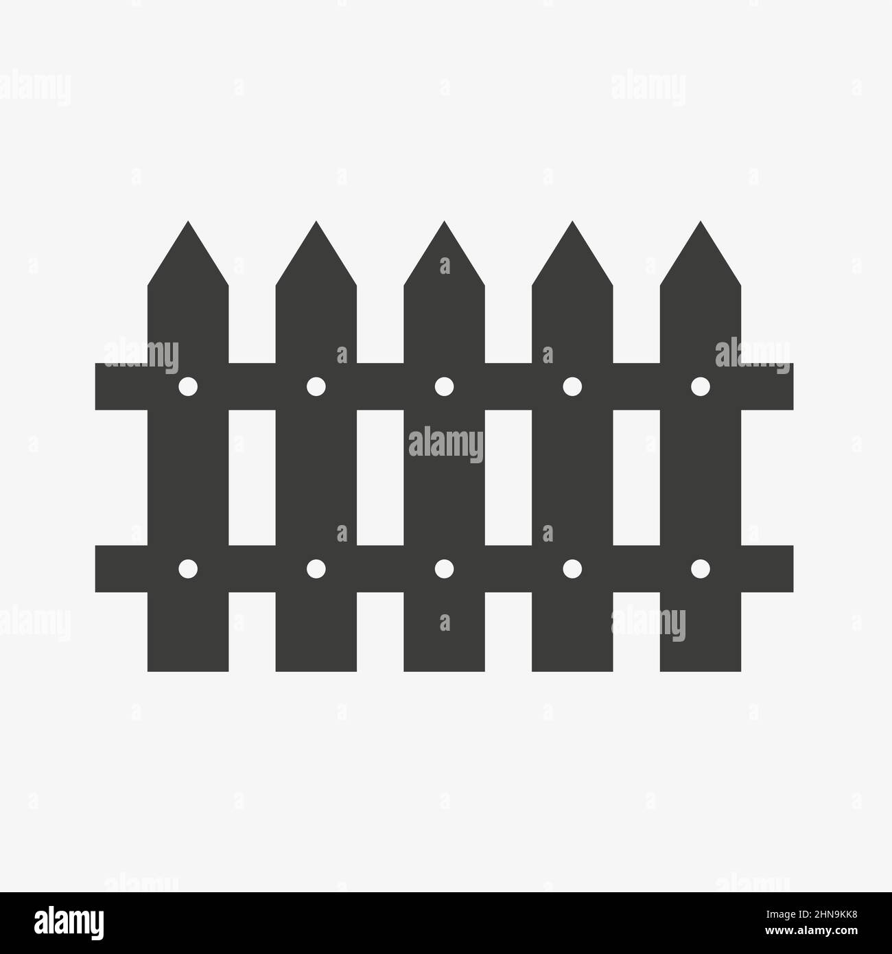 Wooden fence vector icon on white background Stock Vector Image & Art ...