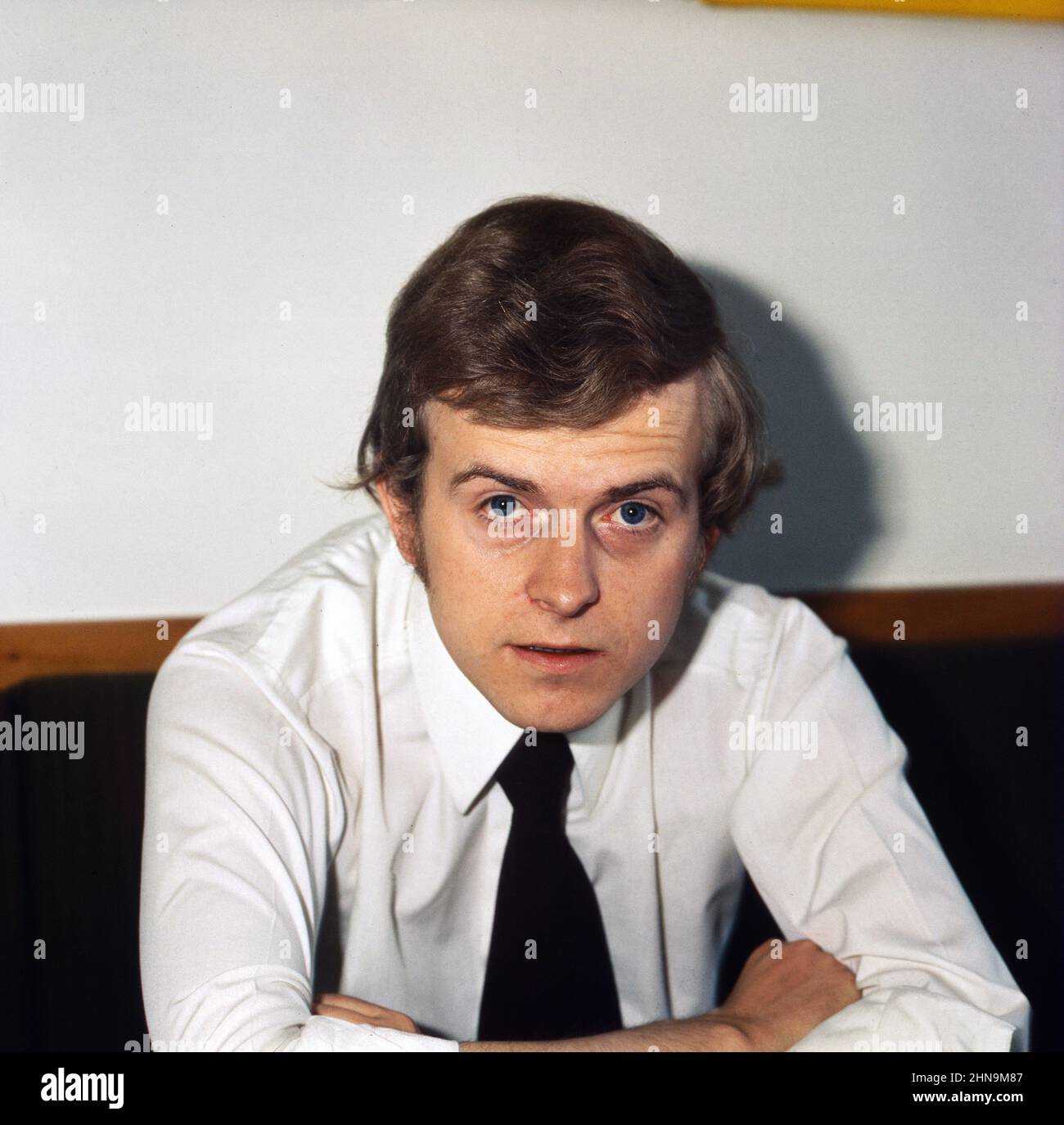 Team von Ö3 in Österreich: Rudi Klausnitzer, 1970er Jahre. Stock Photo