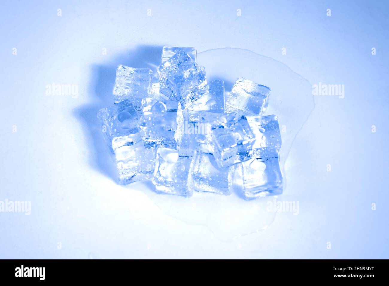 Heap of crushed ice isolated on white background with copy space