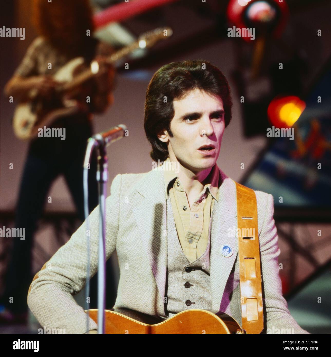 Iain Matthews, britischer Folk-Sänger und Gitarrist, 1970. Iain Matthews, British Folk singer and guitarist, 1970. Stock Photo